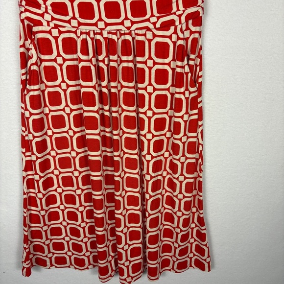 Boden Red White Squares Amelie A-Line Midi Dress - Picture 4 of 10